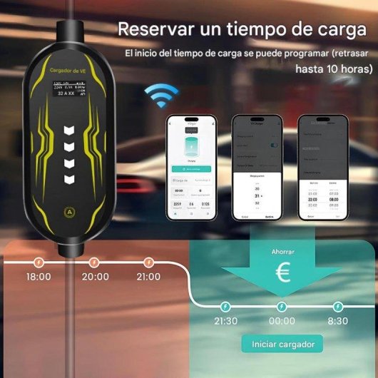 Chargeur VE Portable JUNSUN 3,5/7 kW WiFi App