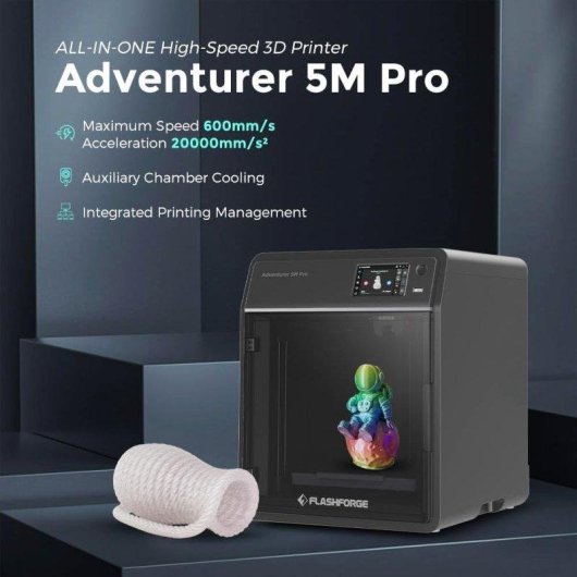 Impresora 3D Flashforge Adventurer 5M Pro nivelación automática WiFi cámara filtro HEPA13
