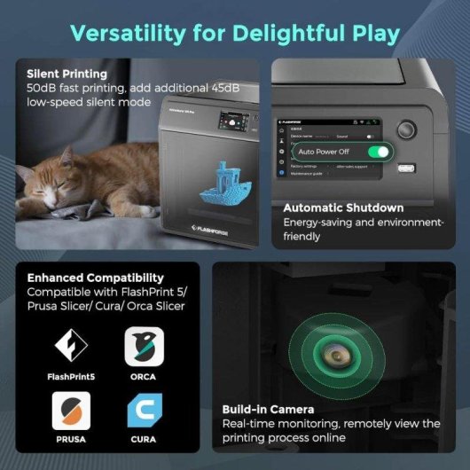Impresora 3D Flashforge Adventurer 5M Pro nivelación automática WiFi cámara filtro HEPA13