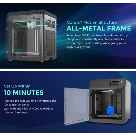 Impresora 3D Flashforge Adventurer 5M Pro nivelación automática WiFi cámara filtro HEPA13
