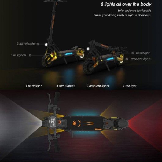 Patinete électrique KuKirin G2 Master 2000W Autonomie 70km Pneus 10" Freins disque