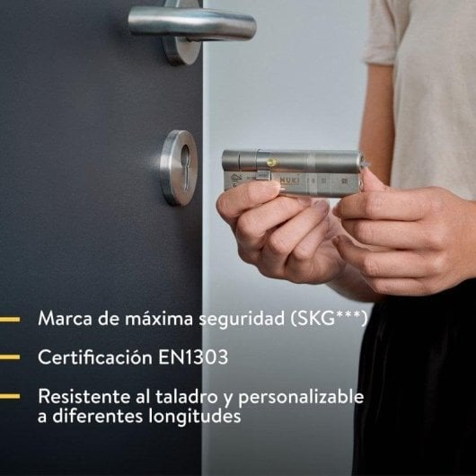 Serratura Intelligente Nuki Smart Lock Ultra WiFi e Bluetooth Apertura con App e Tastierino Numerico Compatibile con Alexa, Google Home e Apple Home
