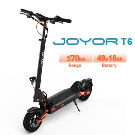 Patinete électrique Joyor T6 600W Autonomie 70km Pneus 10'' Tout-terrain Freins disque