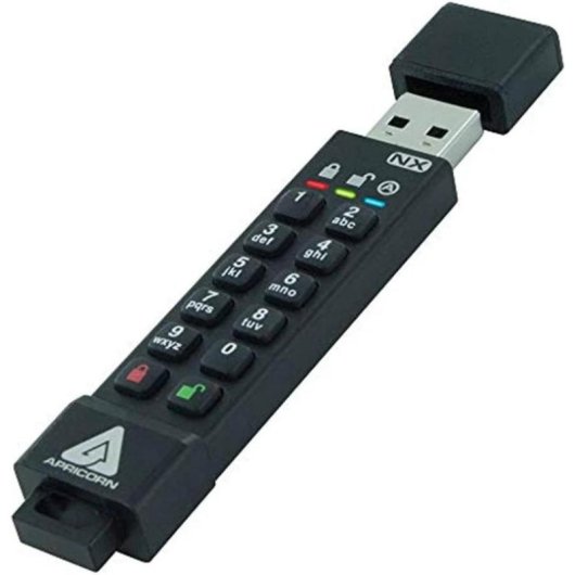 Unidad flash USB Apricorn Aegis Secure Key 3NX ASK3-NX-8GB 8 GB negra