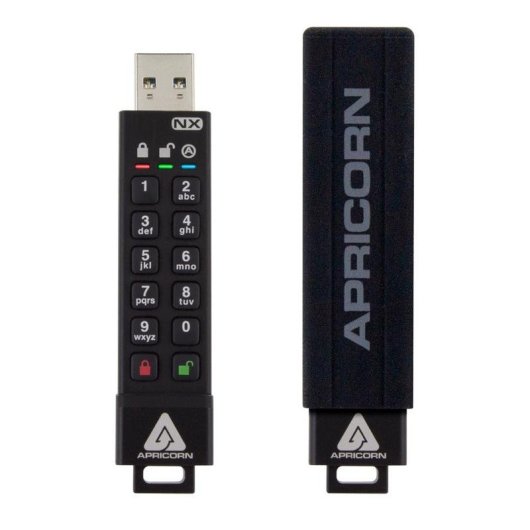 Unidad flash USB Apricorn Aegis Secure Key 3NX ASK3-NX-8GB 8 GB negra