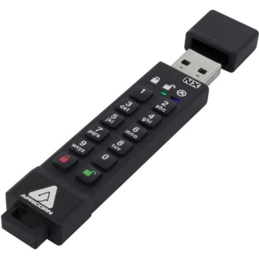 Unidad flash USB Apricorn Aegis Secure Key 3NX ASK3-NX-8GB 8 GB negra