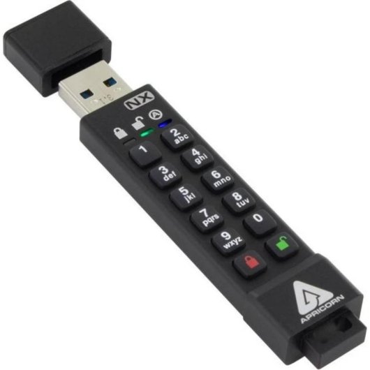 Unidad flash USB Apricorn Aegis Secure Key 3NX ASK3-NX-8GB 8 GB negra