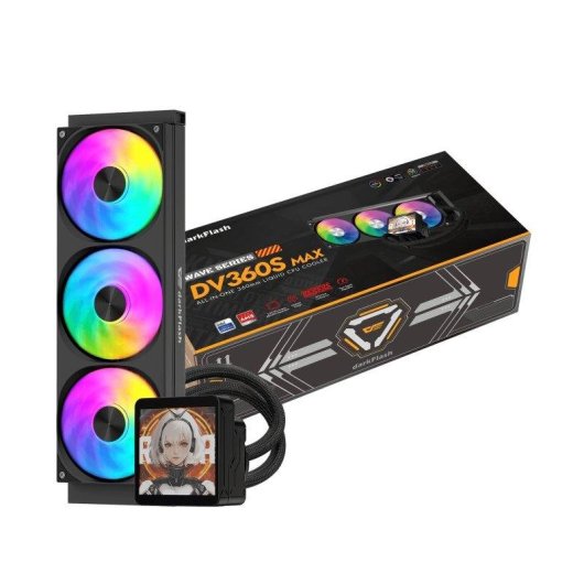 Refrigeración líquida darkFlash Dv360s Max 360 mm 3 ventiladores ARGB pantalla IPS