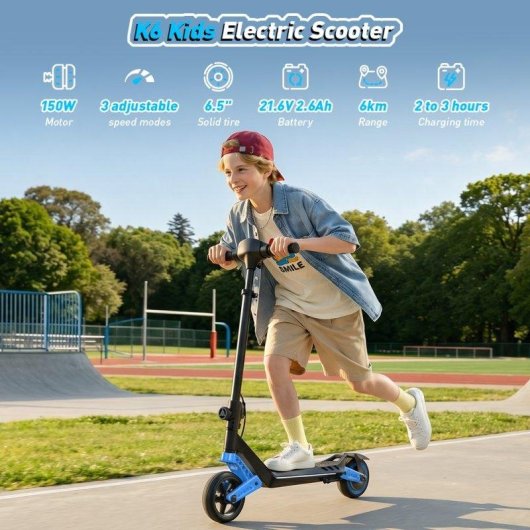 Patinete électrique iScooter K6 150W Autonomie 9km Pneus 6,5 pouces Pliable
