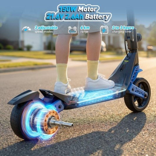 Patinete électrique iScooter K6 150W Autonomie 9km Pneus 6,5 pouces Pliable
