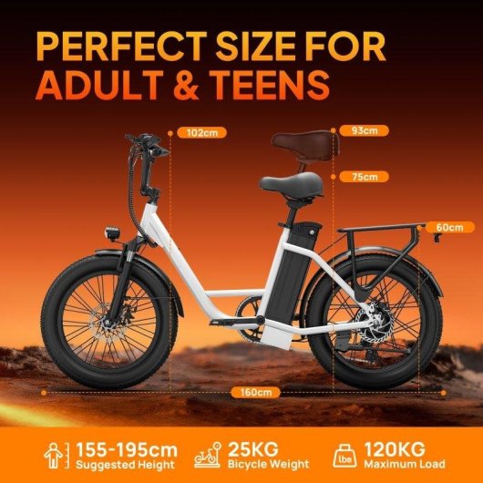 Elektrisches Fahrrad Urlife E20 – 250 W Motor, 48 V Akku