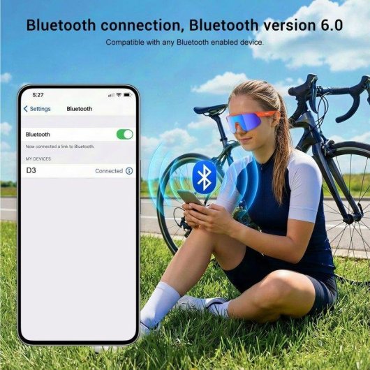Blackview D3 Smart Glasses Lautsprecher Aktive Geräuschunterdrückung Polarisiert Schwarz