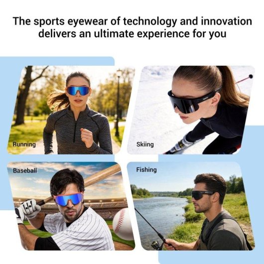 Blackview D3 Smart Glasses Integrierte Kamera KI Lautsprecher Orange