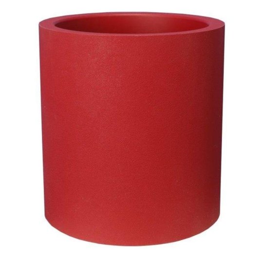 Riviera Granit runder Pflanztopf 30 cm rot doppelte Wand Wasserretention UV-Schutz