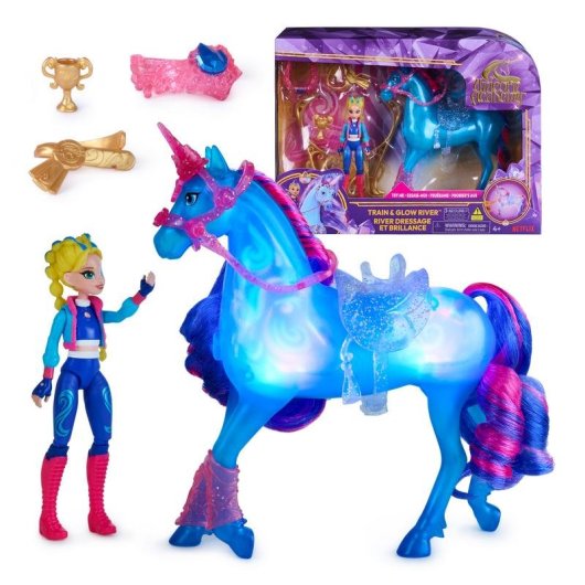 Conjunto de Jogo Unicorn Academy Train & Glow River Isabel