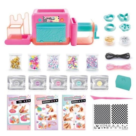 Kit Canal Toys Magic Clay Jewellery Maker - 20 pezzi e forno giocattolo