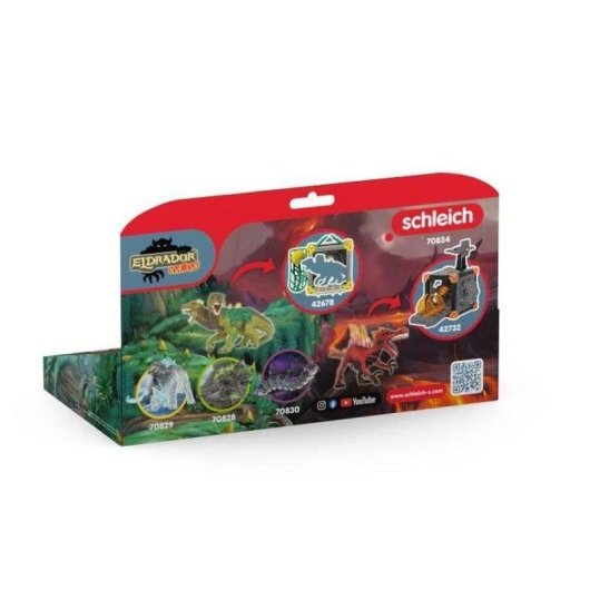 Figura Schleich Eldrador Creatures Saurio de Fuego Rojo e Lagarto Jungla
