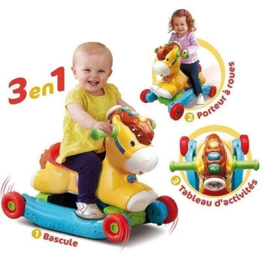 Caballo Balancín VTech Baby P'tit Galop Mon Poney 2 En 1 Con Sonidos Y Melodías