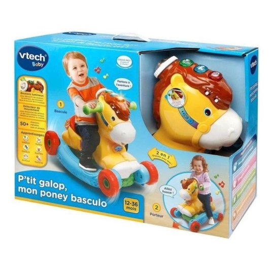 Caballo Balancín VTech Baby P'tit Galop Mon Poney 2 En 1 Con Sonidos Y Melodías