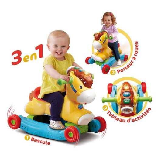 Caballo Balancín VTech Baby P'tit Galop Mon Poney 2 En 1 Con Sonidos Y Melodías