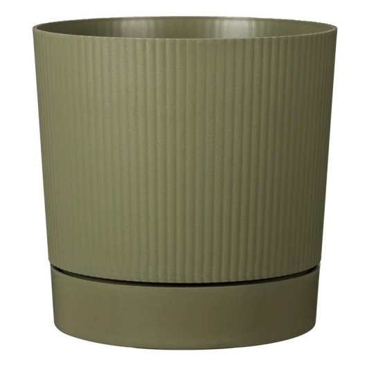 Maceta Garden ID Lino ronde avec réservoir 43 L vert mousse 47 cm