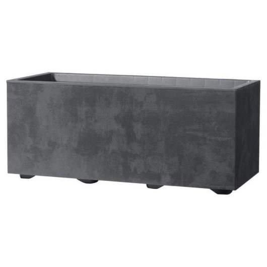 Jardiniere Rectangulaire Deroma Millennium Reserve d'eau 26 L Gris Charbon