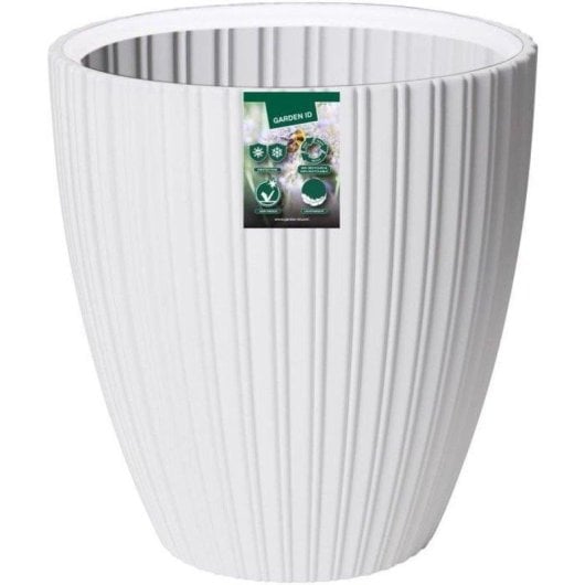 Maceta Garden ID Fancy Blanca 40 cm Diámetro x 42 cm Altura 36 L