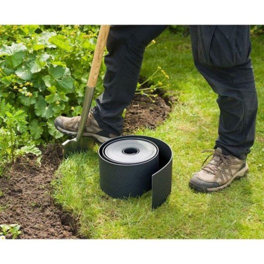 Rolle Gartenrand Nature PE recycelt 3 mm 7,5 cm schwarz 10 m