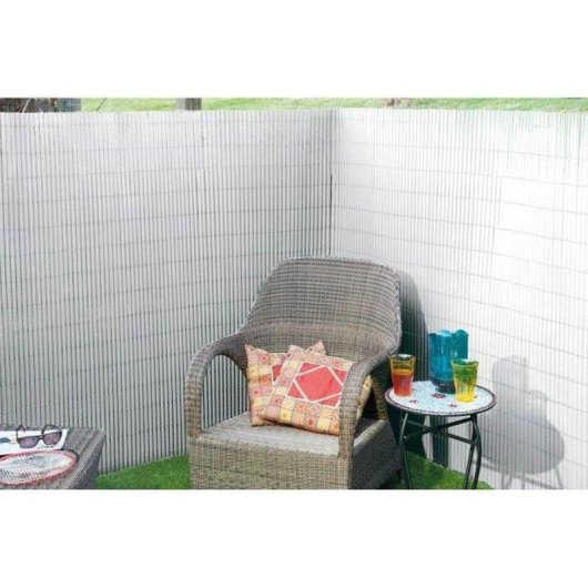 Canisse PVC Nature Doble Cara 1 x 3 m Blanco Anti-UV
