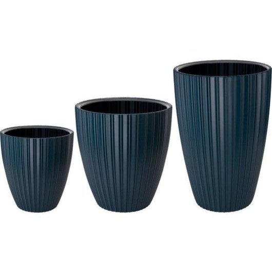 Pot de fleurs Garden ID Fancy Bleu 80% recyclable - Robuste