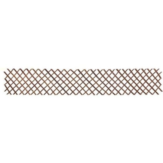 Treillis extensible Nature Bois Osier Rombes Marron 30x180 cm