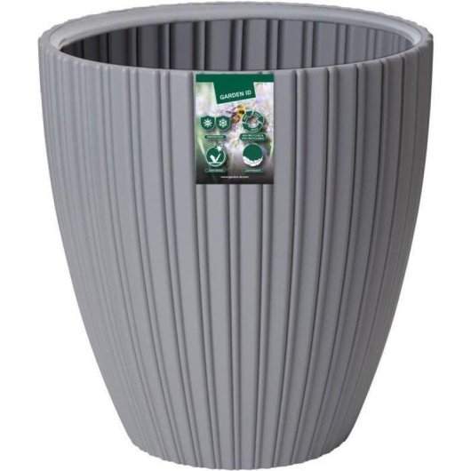 Jardinera ID Fancy Gris Claro 40 x 42 cm 36 L Polietileno Reciclado