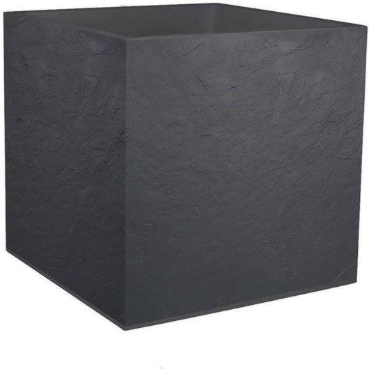 Pot EDA Volcania Carré Effet Pierre Gris Anthracite