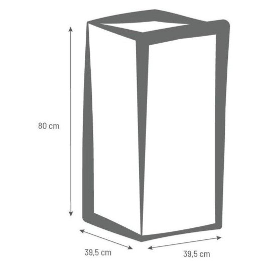 Jardinière EDA Volcania Carrée Anthracite 31 L Double Paroi Modulaire