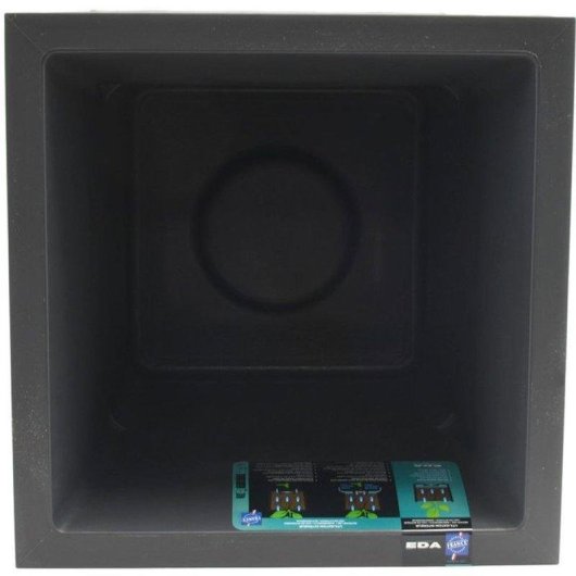 Jardinière EDA Volcania Carrée Anthracite 31 L Double Paroi Modulaire