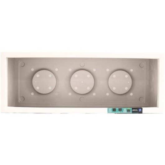 Jardinière rectangulaire EDA Volcania Up effet pierre beige 57 L