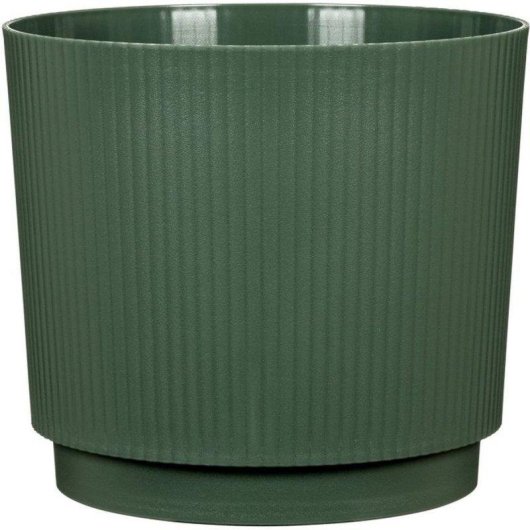 Macetero Cubremaceta Garden ID Lino Redondo Verde Oscuro 25 cm 7 L