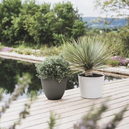 Jardinière EDA Poetic Element Conique 100 L Ø60 cm Gris Clair