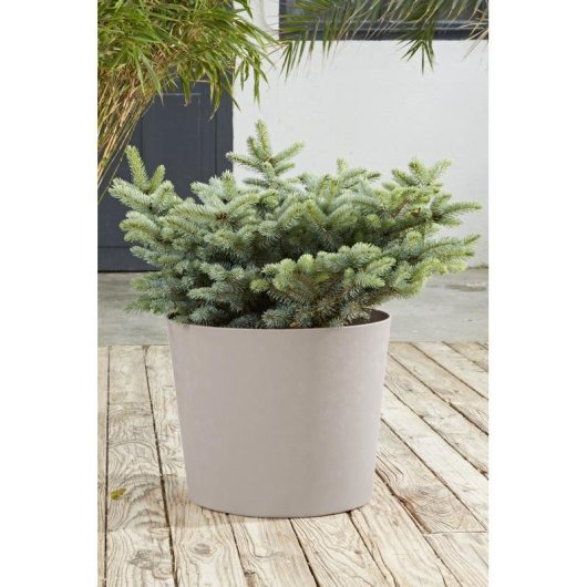 Jardinière EDA Poetic Element Conique 100 L Ø60 cm Gris Clair