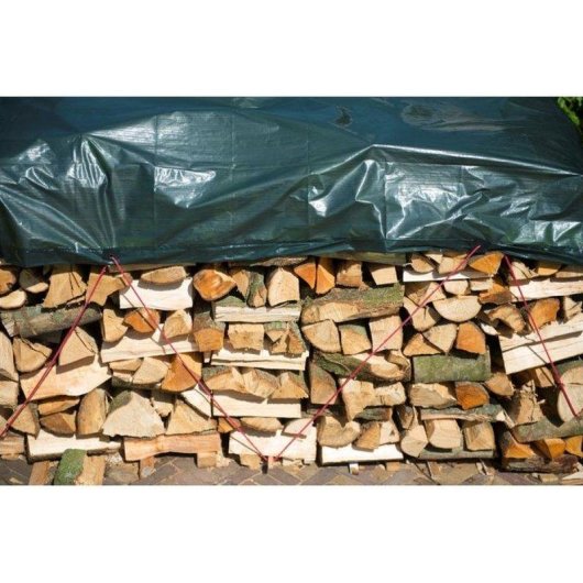 Abdeckung Nature Brennholz Gruen 90 g/m2 1,5 x 6 m