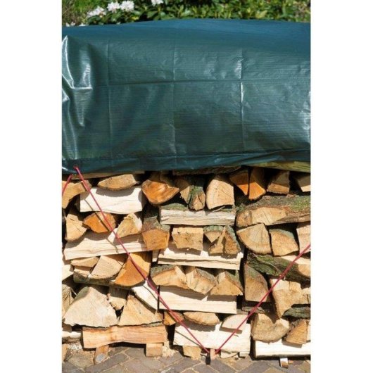 Abdeckung Nature Brennholz Gruen 90 g/m2 1,5 x 6 m