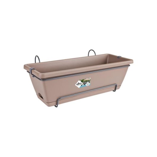 Jardinière Elho Barcelona Allin1 50 Taupe 9,5 L avec Support et Plateau