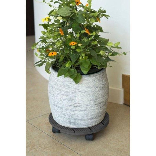 Support roulant Nature pot WPC 30 cm