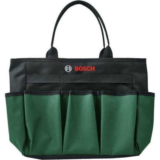 Bolsa para herramientas de jardín Bosch con asas acolchadas y múltiples bolsillos