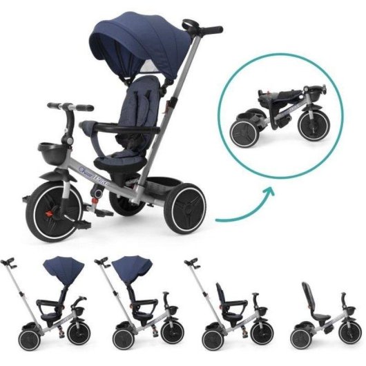 Tricycle Chicco 4 in 1 Evolutiv Klappbar mit abnehmbarem Verdeck Blau
