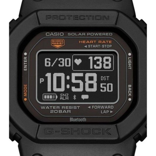 Casio G-Shock DW-H5600-1ER Bluetooth Smart Solar Preto 20 ATM