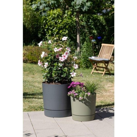Vaso Garden Id Plano Reserve Autoirrigacao 14 L Diametro 29 cm Verde Musgo