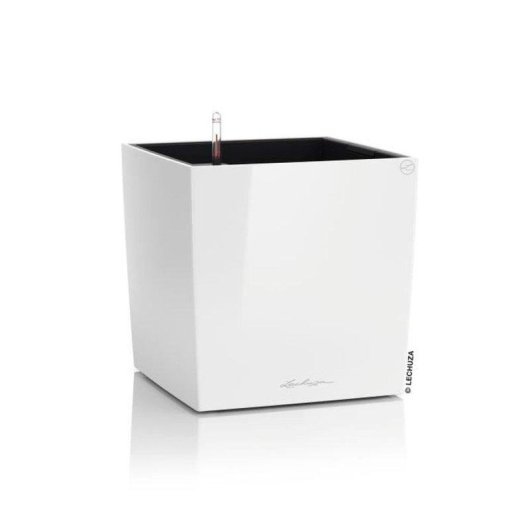 Vaso Cubo Lechuza Cube Premium 40 Bianco lucido con irrigazione integrata