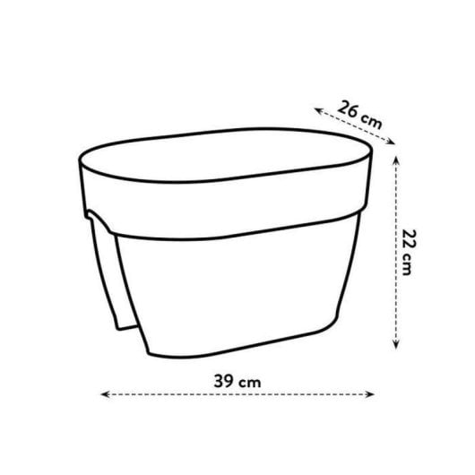 Pot de balcon Elho Vibia Campana Flower Bridge 40 cm 10 L
