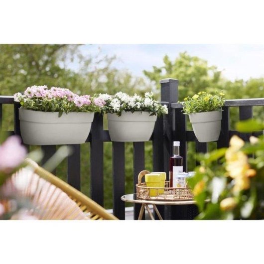 Balconniere Elho Vibia Campana Easy Hanger Blanc Seda 5,8 L